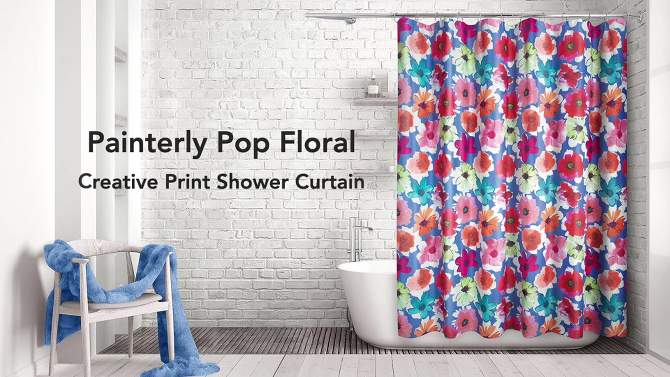 Painterly Floral Shower Curtain - Allure Home Creations, 2 of 7, play video