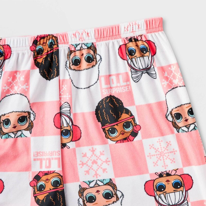 Girls' L.O.L. Surprise! 2pc Pajama Set with Socks - Pink, 3 of 5