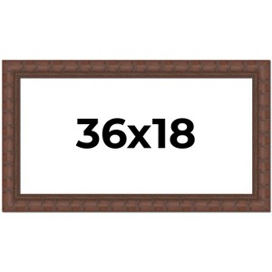 PosterPalooza | 36x18 Wide Bamboo Picture Frame, UV Acrylic, 4 Finishes - Brown, Black, Silver, and Natural - 1 of 4