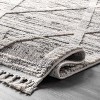 Nuloom Suri Soft Diamond Trellis Textured Indoor Area Rug, 4' x 6', Gray - 4 of 4