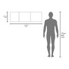 INFURNIC Decorative Wall Shelf Wall Shelf with Door and Three Shelves for Spirits and Glassware Sleek Modern Design, Grey, 13"*47.2"*14.9" - 4 of 4