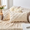 REGALWOVEN Fade-Resistant Soft Decorative Solid 3D Weaving Throw Pillow Covers 2 Pcs - 2 of 4