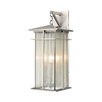 Elk Home Oak Park 3 - Light Wall Light in  Antique Brushed Aluminum