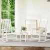 Arceso Outdoor Rocking Chairs Set of 3, 2 Chairs & 1 Table, HDPS Poly Chair, All Weather Resistant, Heavy Duty Rocking Chair for Patio - 2 of 4