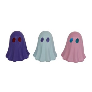 Transpac Light Up Pastel Ghost Figurine Set of 3 Decorative Objects for Halloween Battery Operated Indoor Use - 1 of 1