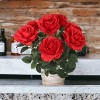 Floral Home 20" Red Rose Bush - 6-Pieces - 3 of 4