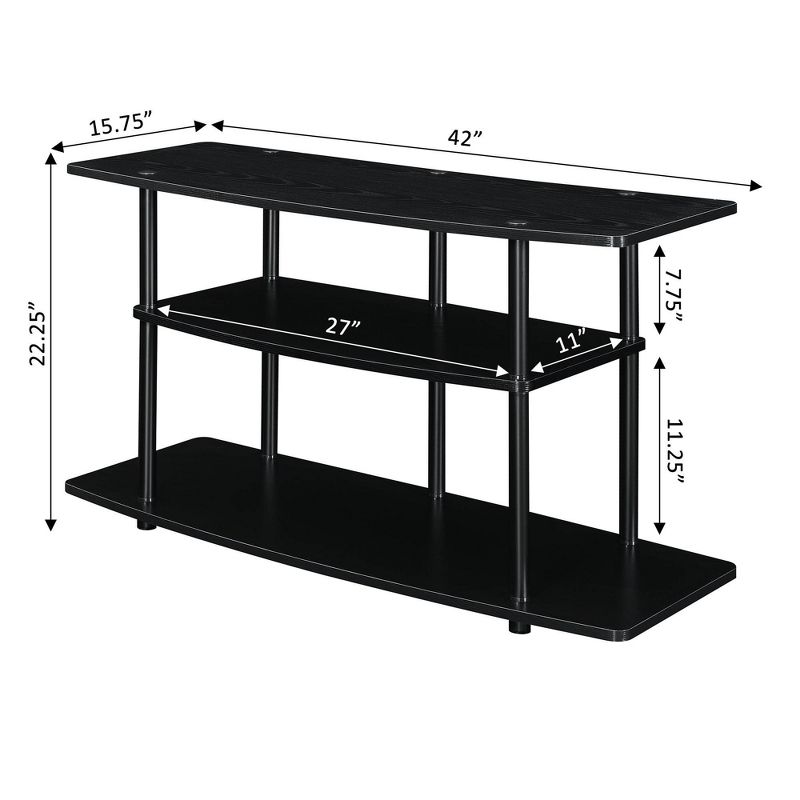 Designs2Go 3 Tier Wide TV Stand for TVs up to 43" - Breighton Home, 5 of 8