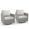 Outdoor Patio Swivel Chair Glider Chair with Removable Cushions for Porch - 3 of 4