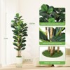 5/6/7FT Faux Fiddle Leaf Fig Tree with White Pot,  Artificial Plant for Home, Office, Store, Indoor & Outdoor Decor - 4 of 4