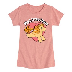 Girls' - My Little Pony - Retro Heart Logo Fitted Short Sleeve Graphic T-Shirt - 1 of 3