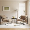 WhizMax Modern Sling Accent Chair, Comfy Fabric Living Room Chairs with Heavy Duty Metal Frame, Lounge Reading Armchair for Living Room Bedroom - 4 of 4