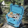 Hooure 30 Quart Cooler with Wheels, Ice Chests Portable Camping Cooler Holds Ice up to 6 Days, Leak-Proof Outdoor Insulated Cooler with Handle - 3 of 4