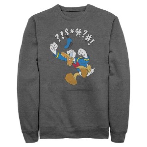 Men's Mickey & Friends Donald Duck Angry Jump Sweatshirt - 1 of 4