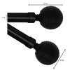 Versailles Vivendi Ribbed Ball Steel Heavy Duty Curtain Rods for Windows Set ORB Brown - 2 of 4