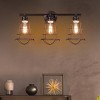 Costway 3-Light Vanity Light Metal Wire Cage Wall Sconce Bathroom Fixture Artist Lamp - 4 of 4
