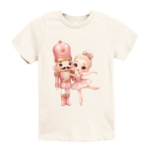 Pink Nutcracker Ballerina - Youth Short Sleeve Graphic T-Shirt and Toddler Short Sleeve Graphic T-Shirt - 1 of 3