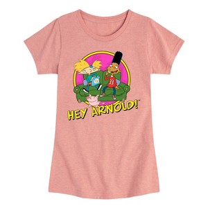 Girls' - Hey Arnold! - Arnold and Friends Fitted Short Sleeve Graphic T-Shirt - 1 of 4
