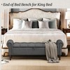 Arceso Storage Bench,50” Queen Linen Tufted Button End of Bed Bench, Upholstered Bedroom Bench,Ottoman Bench for End of Bed Living Room, Entryway - 3 of 4