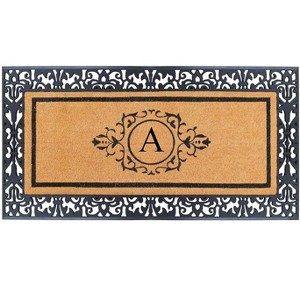 A1HC Natural Coir Doormat for Outdoor Entrance, Anti-Shed Treated Front Door Mat 30" x 60", Long Lasting Front Porch Entrymat Monogrammed - 1 of 4