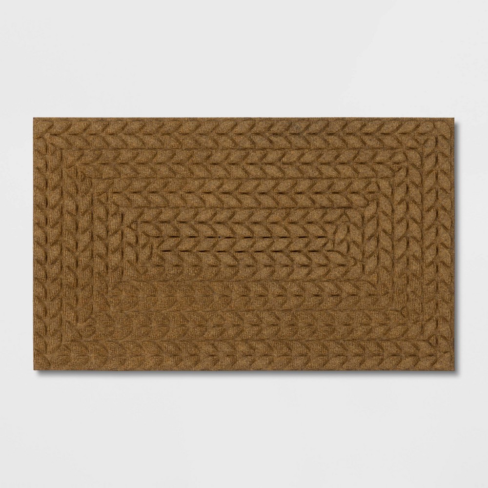 Photos - Doormat 1'6"x2'6" Absorbing Embossed Rope  Beige - Room Essentials™