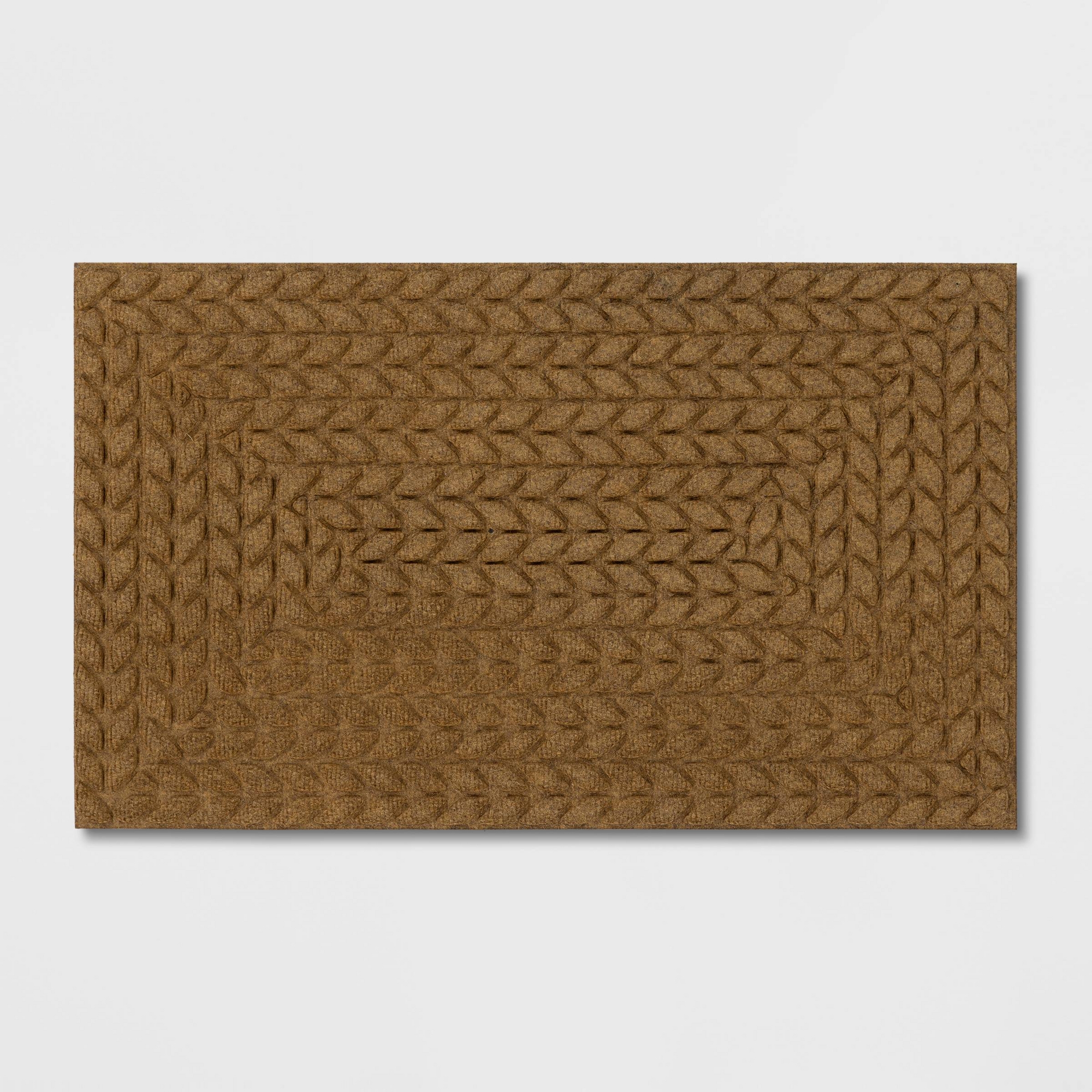 1'6"x2'6" Absorbing Embossed Rope Doormat Beige - Room Essentials™