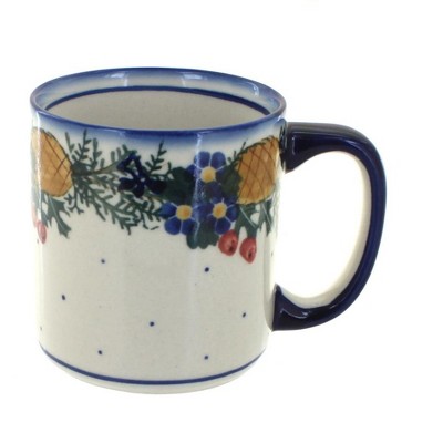 Blue Rose Polish Pottery Pinecone Coffee Mug
