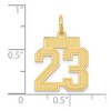 Black Bow Jewelry 14k Yellow Gold, Jersey Collection, Small Number 23 Pendant - 4 of 4