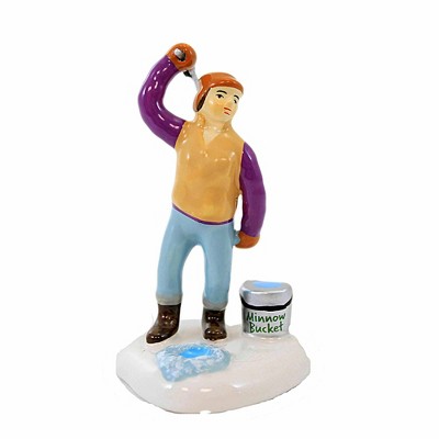 Department 56 Villages 3.0 Inch I May Have Hooked A Big One Snow Village Perch Palace Village Figurines