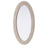 Elegant Lighting Oval Cornhusk Mirror 24x42 in Linen White - 4 of 4