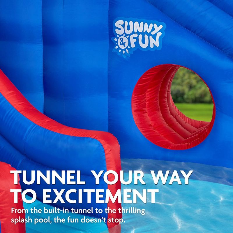 Sunny & Fun Inflatable Kids Backyard Water Slide Park w/Slides & Pool, 3 of 8