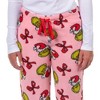 Seven Times Six Dr. Seuss The Grinch Pajamas Women's Bow and Santa Hat Lounge PJ Bottoms - 3 of 4
