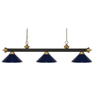 Z-Lite Riviera 3 - Light Island Pendant Light in  Bronze/Satin Gold - 1 of 1