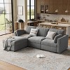 Modular Sectional Sofa, L Shaped Couch, Convertible Sectional Couches, Oversized Modular Couch for Living Room Office, 4 Seater, Gray - 2 of 4