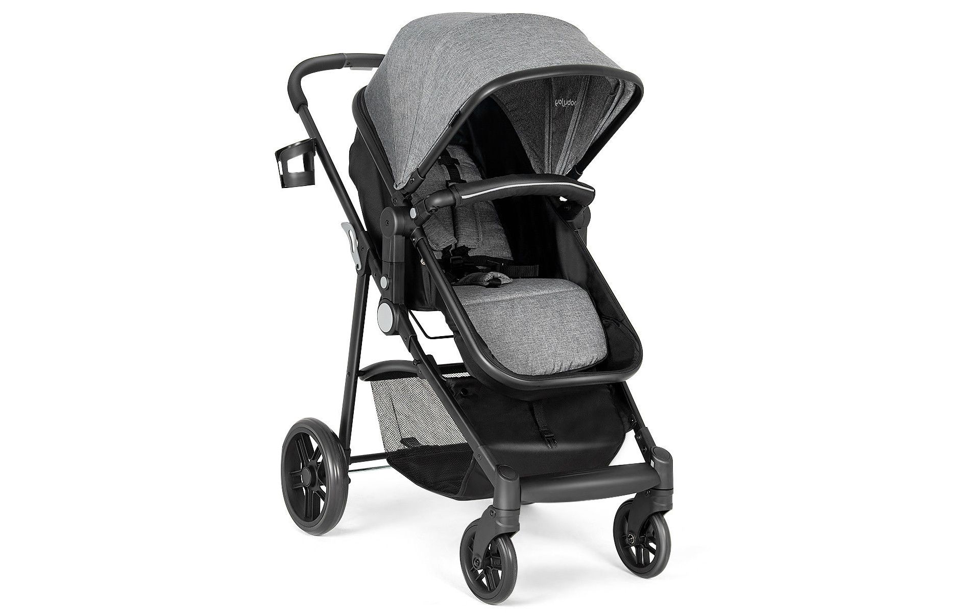 Infans 2 In 1 Foldable Baby Stroller Kids Travel Newborn Infant Buggy Pushchair Gray