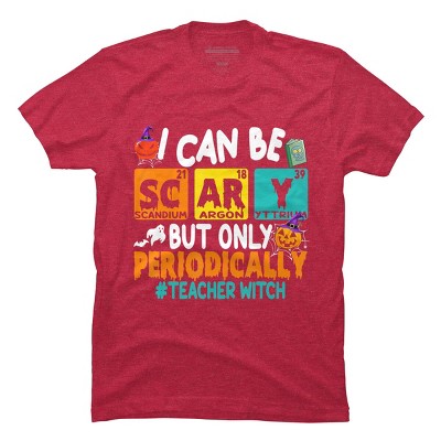 Men's Design By Humans I Can Be Scary But Only Periodically Science Halloween Gifts By lenxeemyeu T-Shirt