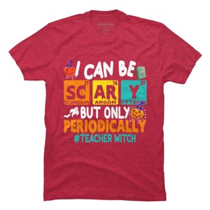 Men's Design By Humans I Can Be Scary But Only Periodically Science Halloween Gifts By lenxeemyeu T-Shirt - 1 of 4