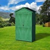 WELLFOR 35.7"x 18.1"x 66.15" Outdoor Wood Storage Shed Garden Tool Cabinet Green - 2 of 4