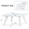 NicBex 1PC/2PCS Modern Cloud-Shaped Coffee Table,Marble-Look Side Table with Solid Wood Legs,Center Table for Living Room,Bedroom,Dining Room,White - 3 of 4