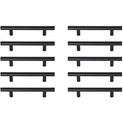 Elegant Lighting Quinn 4Inch Center to Center Matte Black Bar Pull Multipack (set of 10)