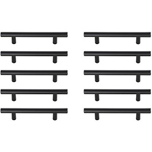 Elegant Lighting Quinn 4Inch Center to Center Matte Black Bar Pull Multipack (set of 10) - 1 of 4