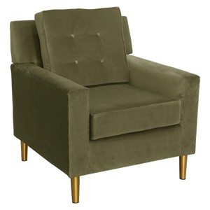 Parkview Chair with Metal Legs - Regal Moss - Skyline Furniture , Green Green