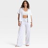 Women's Striped Cotton Blend Pajama Pants - Auden™ - 3 of 4