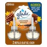 Glade PlugIns Scented Oil Air Freshener - Cashmere Woods Refill - 1.34oz/2pk