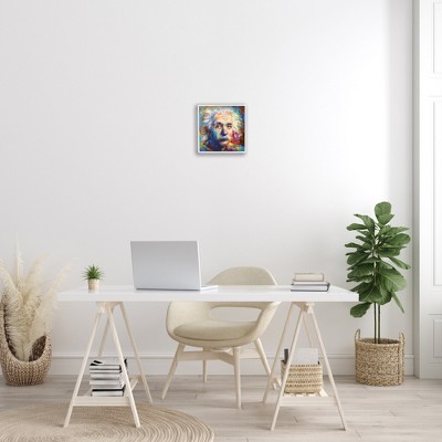 Colorful Abstract Canvas Print with White Frame, 12" x 12"
