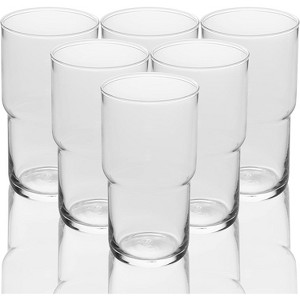 LEMONSODA Iced Coffee Glasses - Set of 6 Stackable Cups - 1 of 4