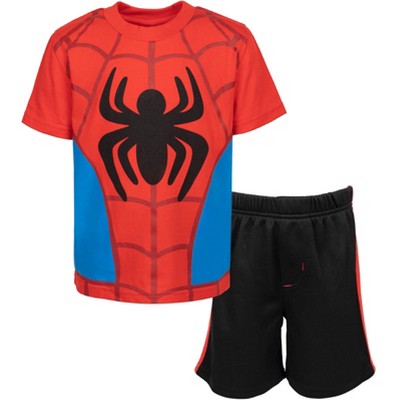 Marvel Spidey and His Amazing Friends T-Shirt and Mesh Shorts Outfit Set Toddler to Little Kid