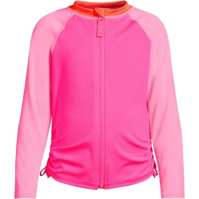 Lands' End Kids Long Sleeve Zip Front UPF 50 Rash Guard