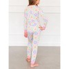 RuffleButts SoftSnooze Big Girls Ruffle Long Sleeve Pajama Set - 4 of 4