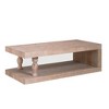 Sapphtopaz Modern Floating Top Coffee Table, Coffee Table for Living Room, Industrial Wood Coffee Table, Contemporary Center Table - 3 of 4