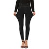 Women's Jeans High Waist Faux Denim Leggings with Pockets - 2 of 4